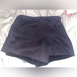 Black Suede Skort size medium